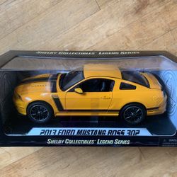 SHELBY COLLECTIBLES 2013 Yellow FORD MUSTANG BOSS 302