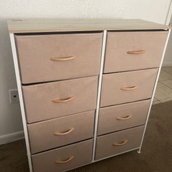 Beige/White Cloth Dresser