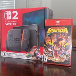 Nintendo Switch 2 Mario Kart World & Donkey Kong Bananza Bundle