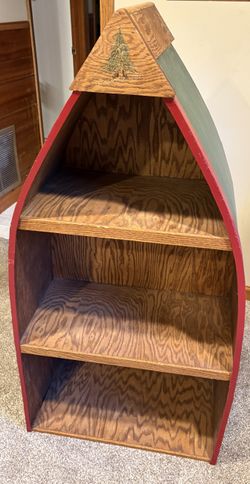 Wooden Canoe Bookshelf