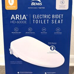Electric Bidet Toilet Seat with Adjustable Warm Water Heated Seat Air Dryer Elongated New In Box