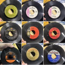 Vintage Lot Of 60+ 7 Inch 45 rpm Vinyl Records  Music Lot Collection