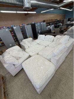 THOMASVILLE Lowell 8 piece sectional ARTIC white