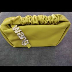 Brand New Alexander Wang Designer Mini Green Scrunchie Bag