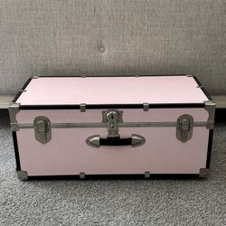 30” Pink Blush Storage Locker Trunk with Wheels