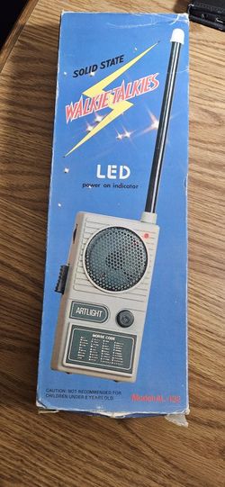 Two Vintage Solid State Walkie Talkies In Original Box