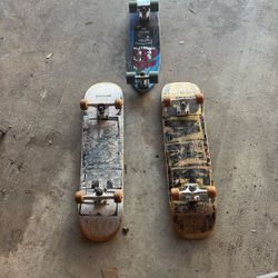 3 Complete Skateboards