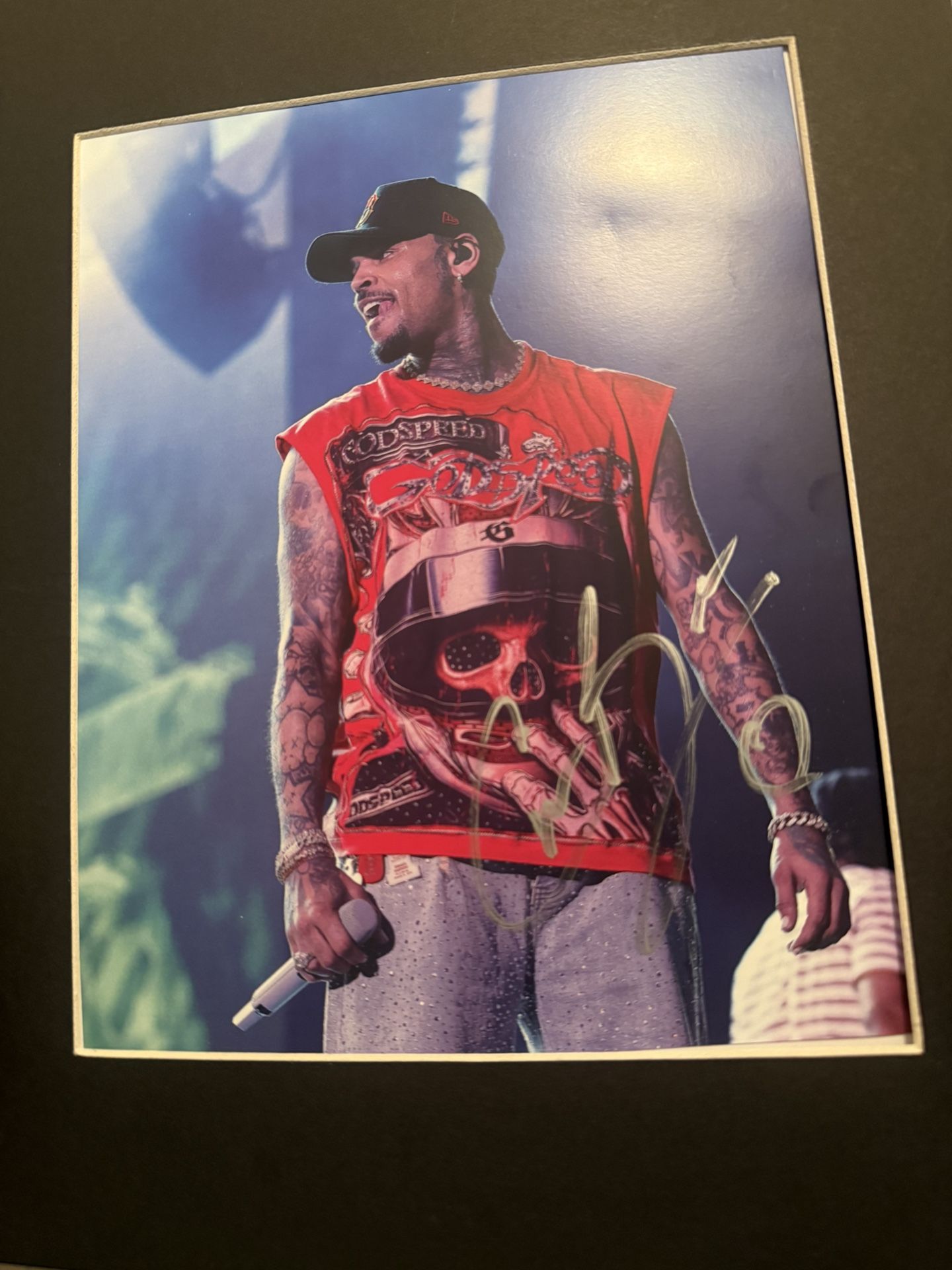 Signed Breezy Bowl Photo Of Chris Brown