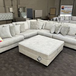 Huge Beige Tan Custom Sectional