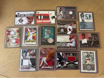 Angels Game worn used Jersey Bat Patch Cards