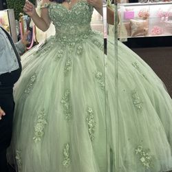 Green Quinceañera Dress Size 10