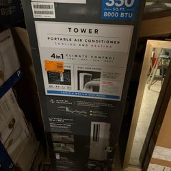 8,000 BTU 115-Volt 4-in-1 Portable Air Conditioner for 350 sq. ft. Rooms with Heater, Dehumidifier and Remote in White