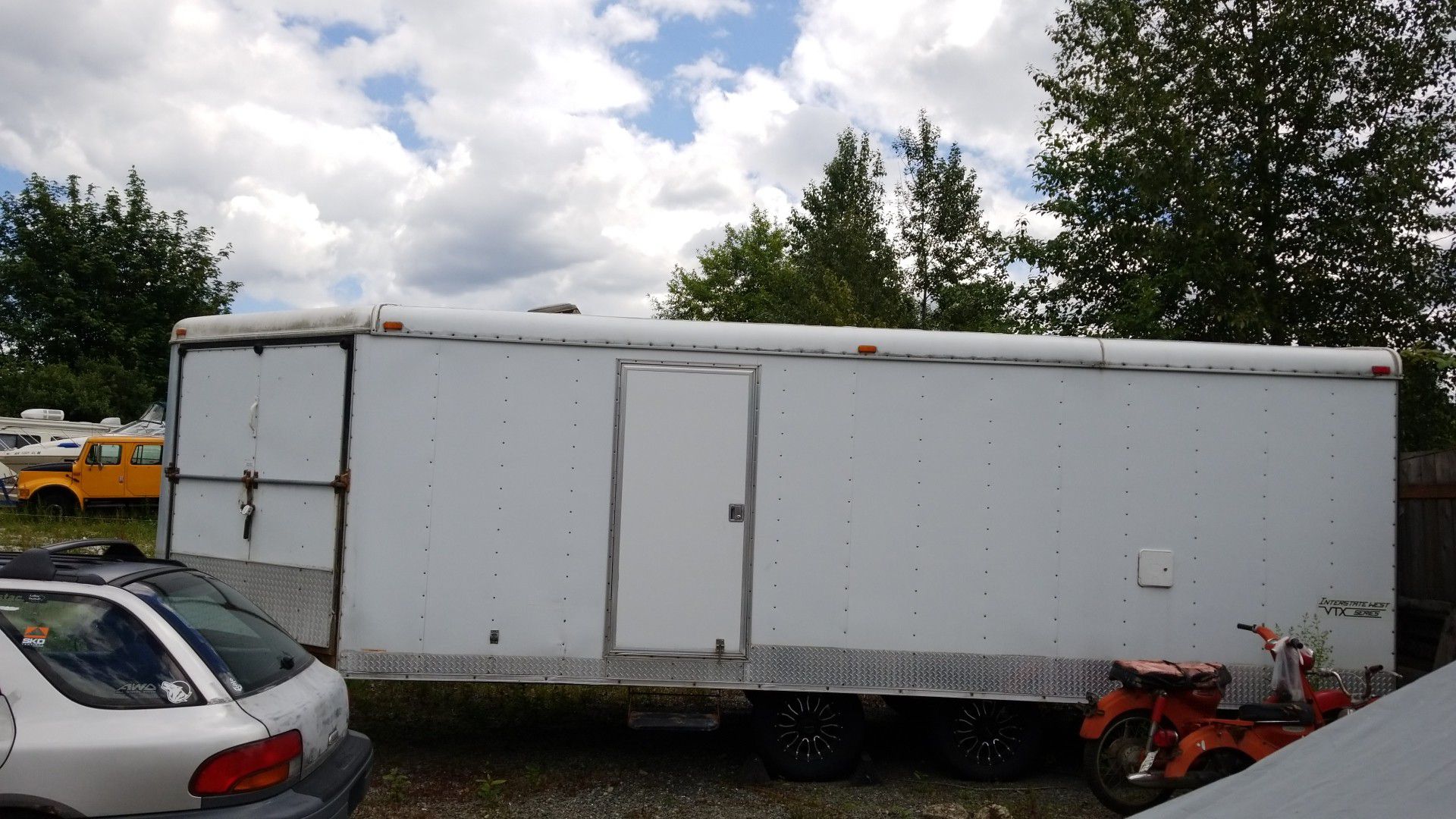 28 ft snow mobile enclosed trailer