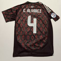 Mexico 24/25 E. Alvarez #4 Away Copa América Jersey Size LARGE
