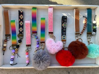 Faux Leather Keychain