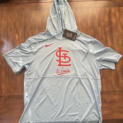 St. Louis Cardinals — Dri Fit Short Sleeved Hoodie — Size Large