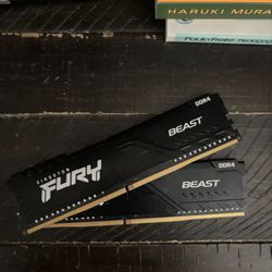 16gb ram (2 sticks) Kingston ddr4