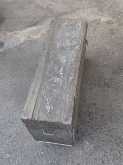 wooden toolbox or storage chest