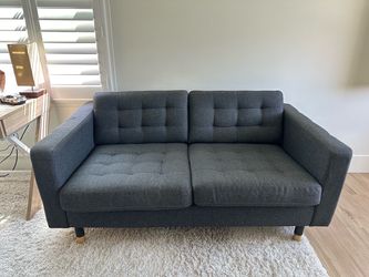 *IKEA* Morabo Loveseat Dark Gray/Wood