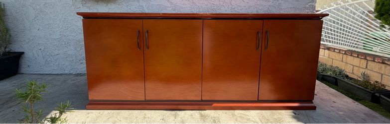 Sonoma cherry wood 4 door storage dresser