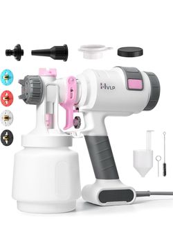（New）Paint Sprayer, HVLP Spray Paint Gun with 4 Nozzles and 3 Patterns