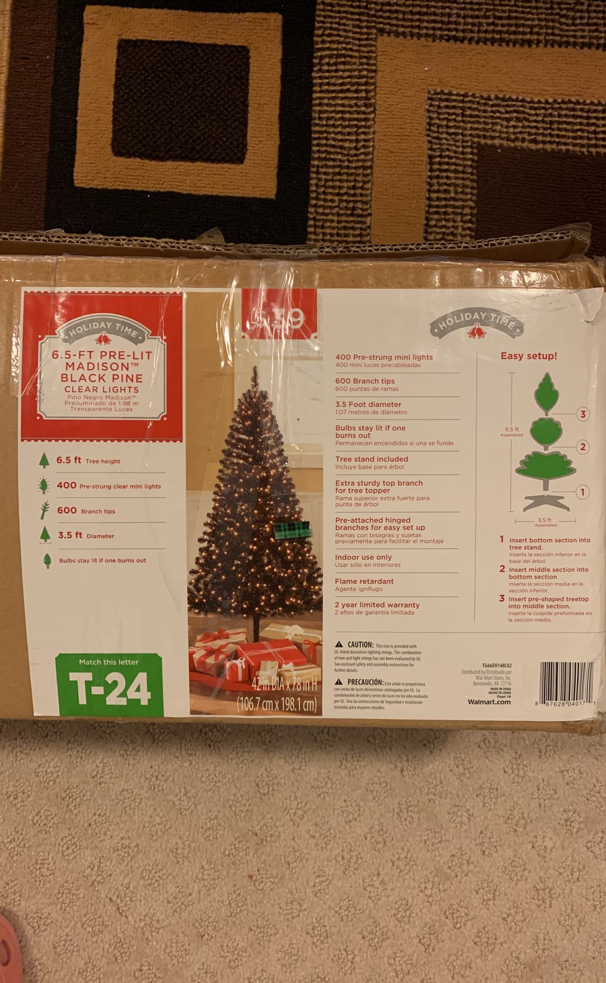 Christmas Artificial Tree, 6.5 ft