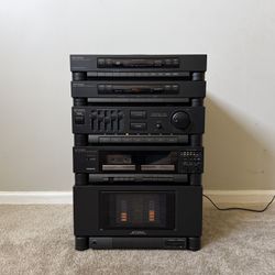 Optimus Home Stereo Audio Amplifier Cassette Deck CD Player Tuner Receiver