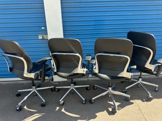 Steelcase Leap V2 executive Office Chairs leather with Chrome