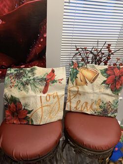 “17 X 17” LINEN CHRISTMAS THROW PILLOW 