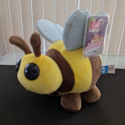 Adopt Me Pets Adorable Bee Plush Animal New with tags & Virtual Code Roblox