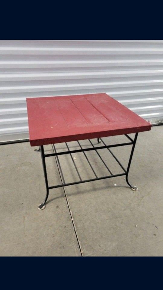 Metal And Wood Table."CHECK OUT MY PAGE FOR MORE DEALS "