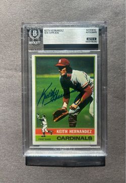 1976 Topps #542 Keith Hernandez 2nd Yr. 1st solo card with on card auto. Negotiable