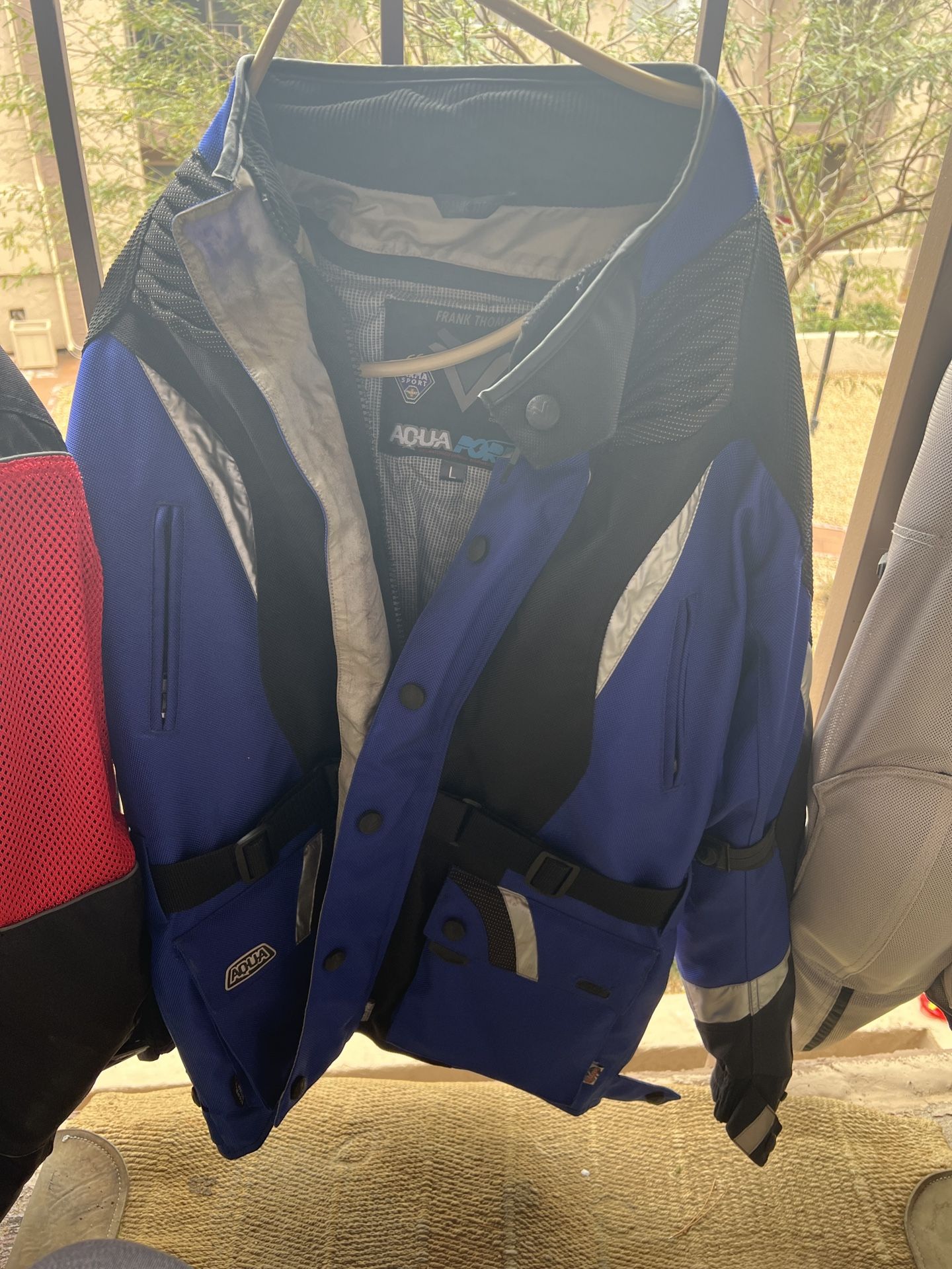 L Frank Thomas Aqua Pore motorcycle jacket, protective gear