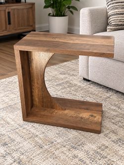 LITTLE TREE C Shaped End Table for Sofa & Bedroom
