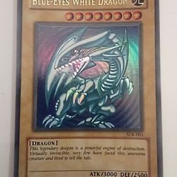 Blue-Eyed White Dragon SDK-001 Ultra Rare Holo Gold Foil - Near Mint - Vintage Yu-Gi-Oh!