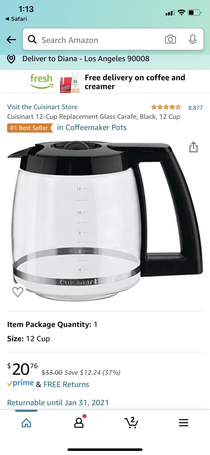 coffee 12-cup replacement Carafe