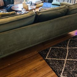 Green Velvet Couch  82x 35