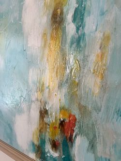 Large Abstract Textured Canvas Painting