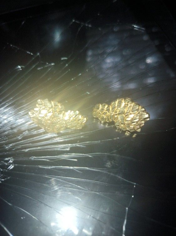10k Gold Big Nugget Earrings 250For Both
