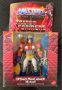 Masters of the Universe x Transformers Optimus Prime Armor He-Man Figure