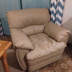 Large Size Camel Tan Color Leather Chair For Home..Great Condition!!!..Very Comfortable 