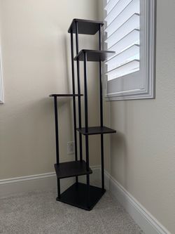 6 Tier Tall Plant Stand Indoor Corner Tiered Shelf Metal MDF Board