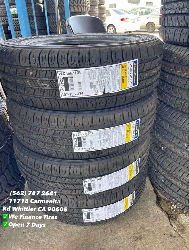 205/70/15 Goodyear All Season 60k Miles New Set of Tires Installed and Balanced Set de Llantas Nuevas Instaladas y Balanceadas