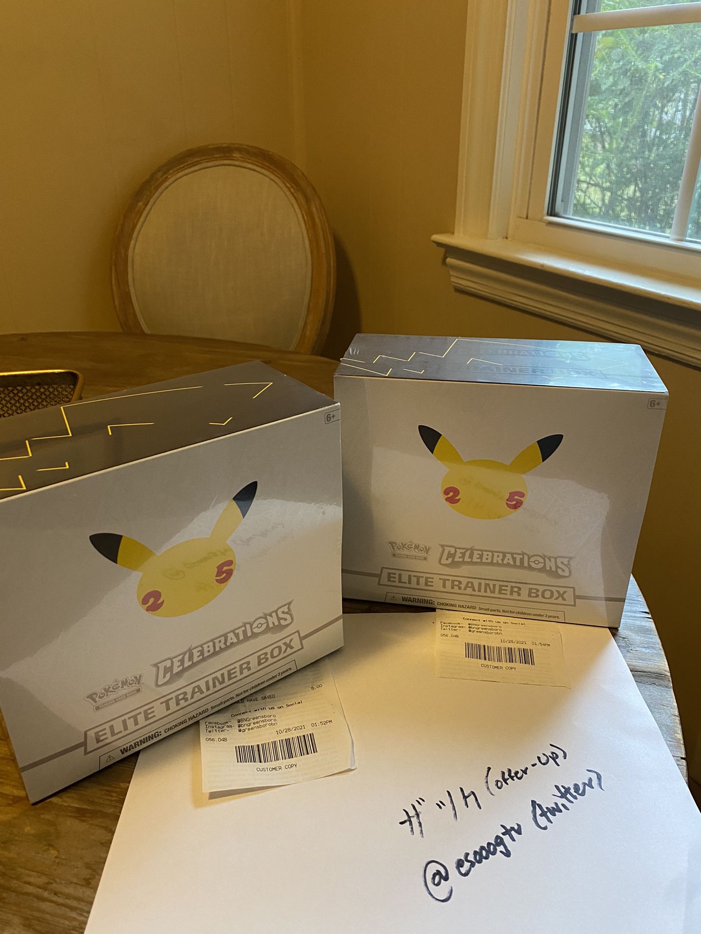 Pokémon 25th Anniversary Celebrations Elite Trainer Box (ETB) Sealed, Pristine, Two ETB’s!
