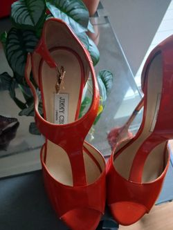 Orange Jimmy choo high heels size  6 1/2