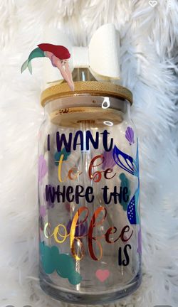 I Want To Be Where The Coffee Is Beer Glass Can