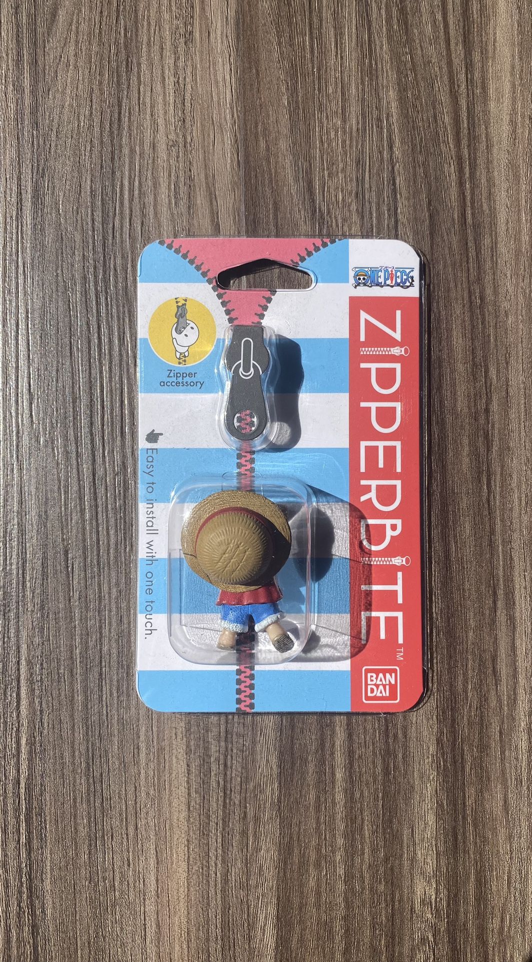 Monkey D Luffy Zipper Bite Japan Zipper Accessory "Hanging On" One Piece - from Japan!