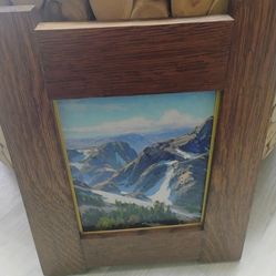 TAYLOR LYNDE (Montana, 1970-), "G. Peak"., Oil on canvas board, 8" x 10 in". Framed 12.5" x 16.5".