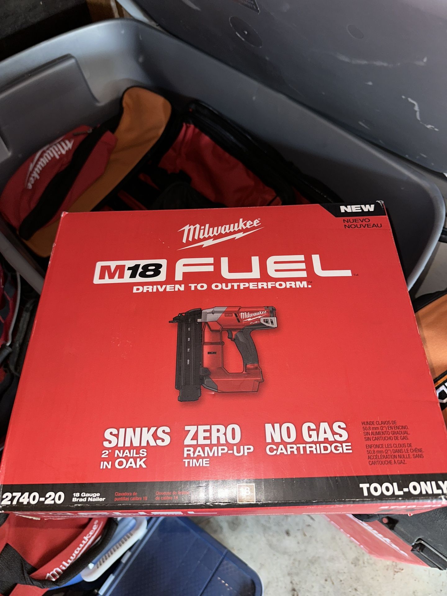 M18 Milwaukee Tools Brad Nailer Tool Only 