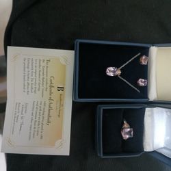 925 Ring Necklace And Earrings Set